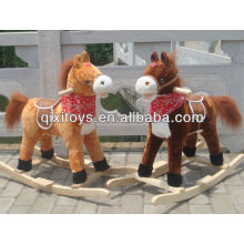 childern animal rider jouet brun cheval à bascule en peluche